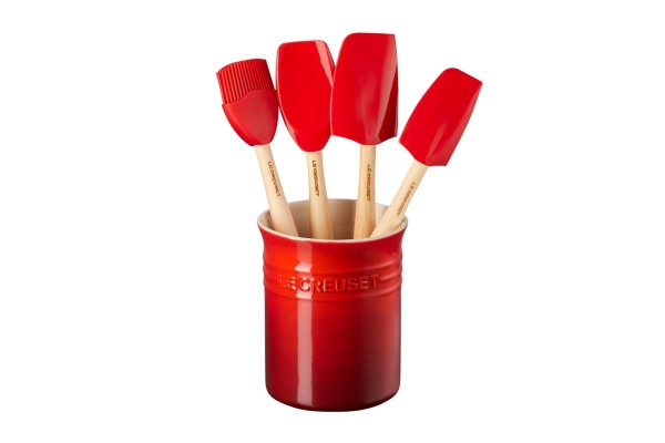 Le Creuset Silikon 79003000600000 Kochkellen-Set 5-tlg. Craft - Kirschrot