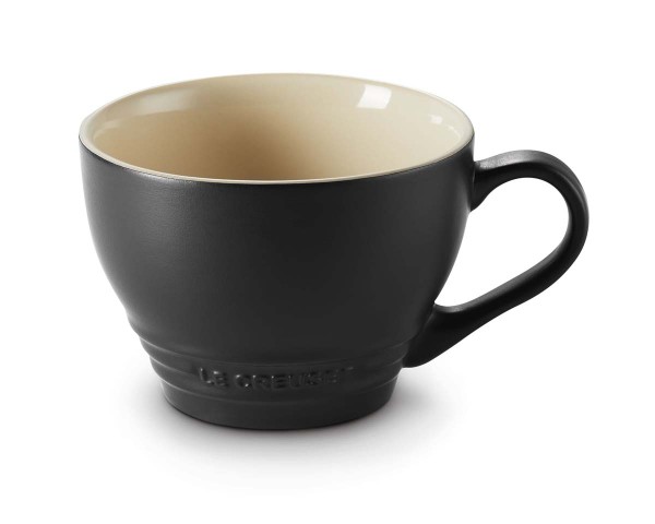 Le Creuset Steinzeug 70304400000002 Cappuccino Tasse groß 0,4L - Schwarz Matt