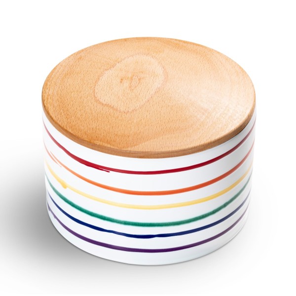 Gmundner Regenbogen 0120DORD10 Vorratsdose mit Holzdeckel H. 9cm