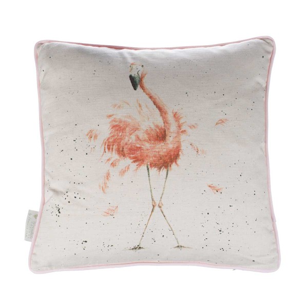 Wrendale Kissen CU011 Pink Flamingo - quadratisch - 40cm