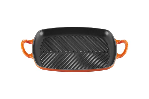 Le Creuset Pfannen 20201300900422 Grillplatte Rechteckig Signature 30cm - Ofenrot