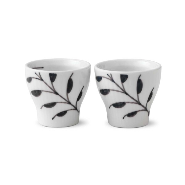 Royal Copenhagen Black Fluted Mega 1017033 Eierbecher Set 2tlg.