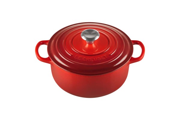 Le Creuset Kochgeschirr 21177220602430 Bräter Rund Signature 22cm - Kirschrot