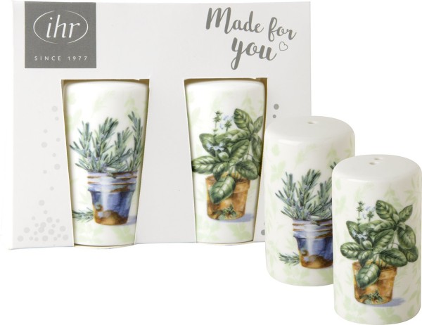 IHR Aromatic Herbs Light Green PEC1038229 Salz- &amp; Pfefferstreuer