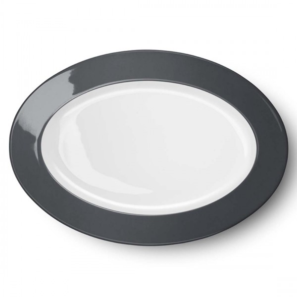 Dibbern Solid Color 2022300053 Anthrazit Platte oval 36 cm