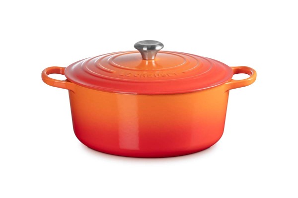 Le Creuset Gusseisen - Signature 21177300902430 Bräter rund 30cm 8,1L - Ofenrot