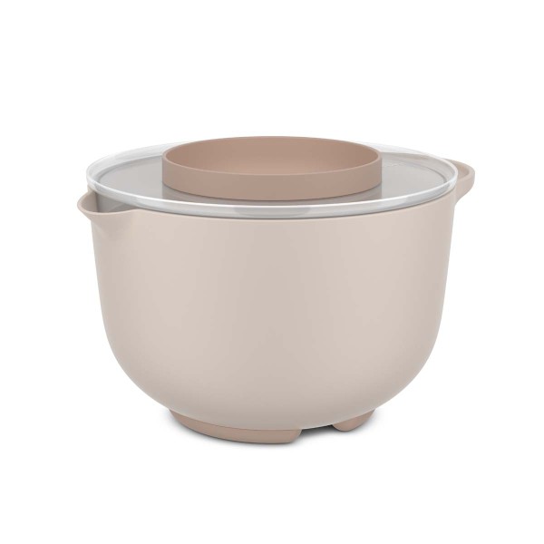 Mepal Chef it 102306031500 Rührschüssel 3L mit Spritzschutzdeckel - Chalk