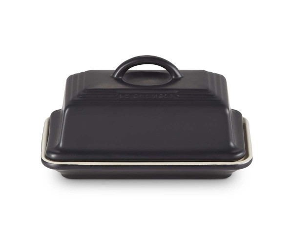 Le Creuset Steinzeug 70837170000000 Butterdose 17cm - Schwarz Matt
