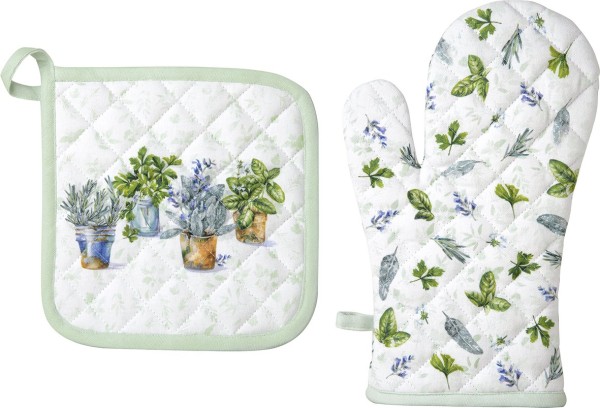 IHR Aromatic Herbs Light Green SGC1038229 Küchentextilien - Set