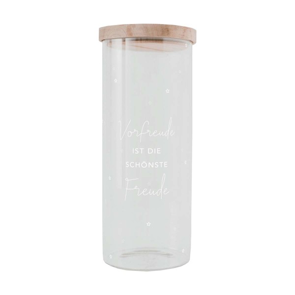 Eulenschnitt gl-075-ve Vorratsglas Vorfreude 25cm