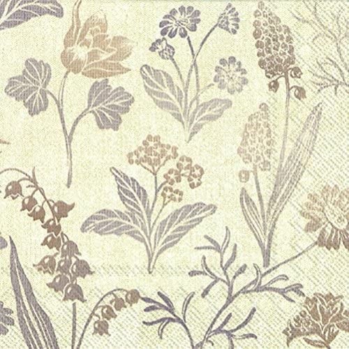 Ihr Linen Flowers, linen L 602466 20 Lunch-Servietten 33 x 33 cm