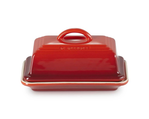 Le Creuset Steinzeug 70837170600000 Butterdose 17cm - Kirschrot