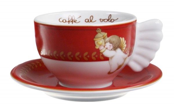 Thun Dolce Natale Set 4-tlg, 2 x Tasse mit Untertasse (P3741T45)