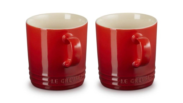 Le Creuset Steinzeug 79111350600000 2er-Set Becher 0,35L - Kirschrot