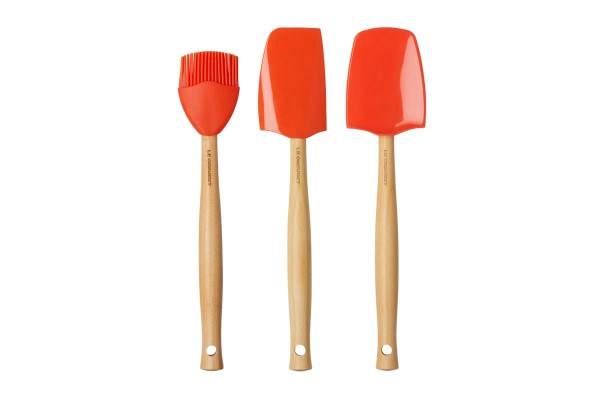 Le Creuset Silikon - Accessoires 42830000900007 Kochkellen-Set 3-tlg. Craft - Ofenrot