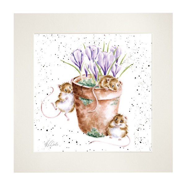 Wrendale Mounted Prints MP204 "Garden Friends" - Mäuse