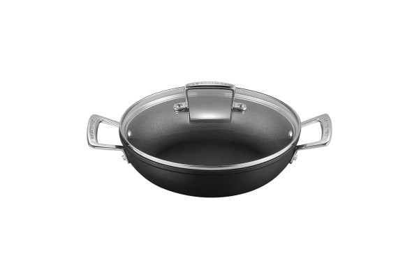 Le Creuset Aluminium - Antihaft 51107240010502 Profipfanne mit Glasdeckel 24cm