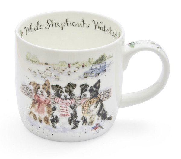 Royal Worcester Wrendale Designs MMVO5629-XS Becher mit Henkel, While Shepherds watch 0,31 l