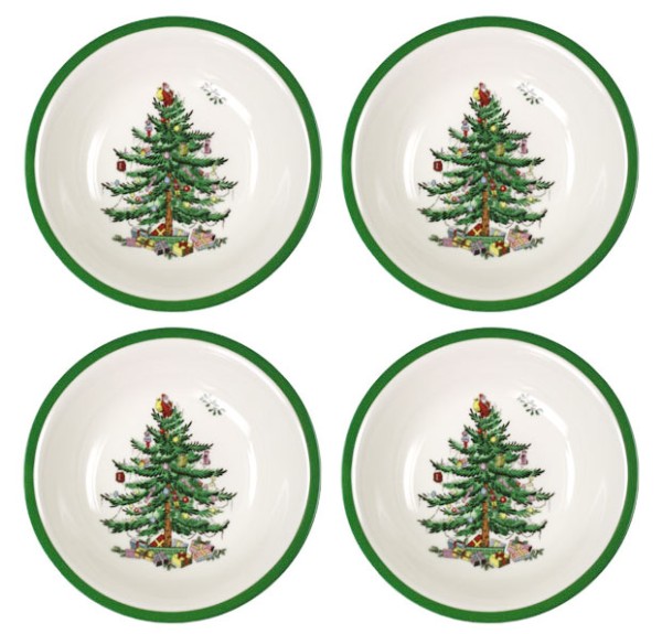 Spode Christmas Tree (XT0335) Müslischale, klein 15cm - 4er-Set