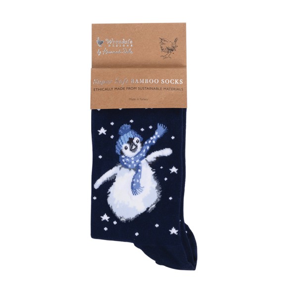 Wrendale Frauensocken XSOCK005 &quot;Winter Wonderland&quot; - Pinguin