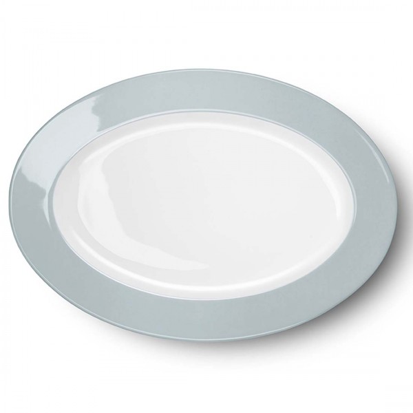 Dibbern Solid Color 2022300050 Lichtgrau Platte oval 36 cm