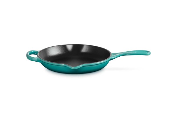 Le Creuset Gusseisen - Signature 20182230990422 Brat- und Servierpfanne rund 23cm - Bleu Riviera