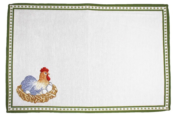 Villeroy &amp; Boch Ostern 2013 Gobelin 35-9322-0002 Platzset Henne 48 x 32 cm - Grün