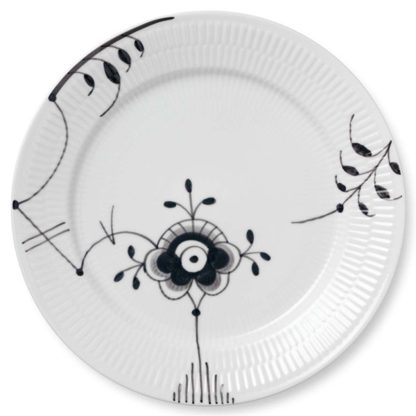 Royal Copenhagen Black Fluted Mega 1017473 Teller 27cm Dec. No. 6