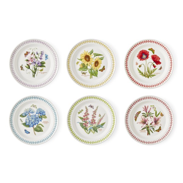 Portmeirion Botanic Garden Meadow BGM05052 Teller 26,5 cm, 6er Set sortiert