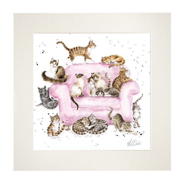Wrendale Mounted Prints MP219 "Cattitude" - Katzen
