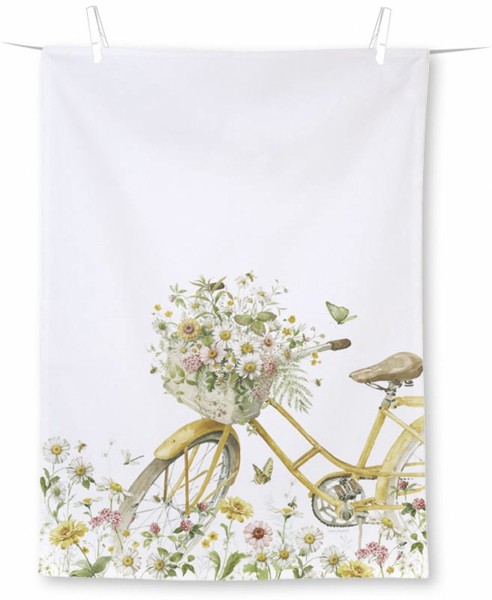 Ihr Flower Bike T1068100 Geschirrtuch 70 x 50 cm