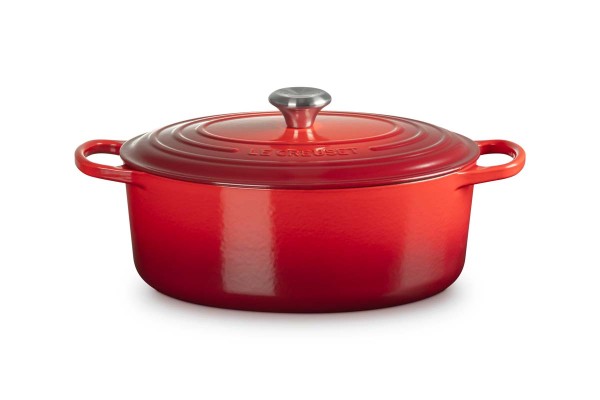 Le Creuset Gusseisen - Signature 21178310602430 Bräter oval 31cm 6,3L - Kirschrot