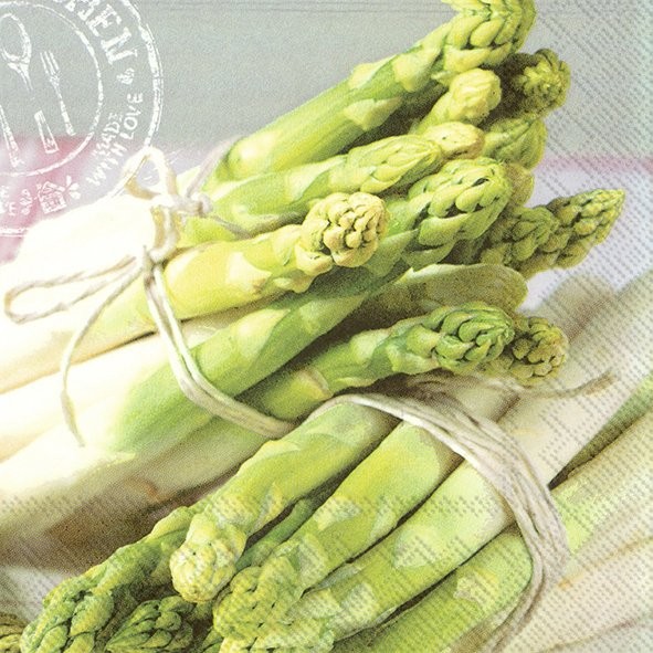 Ihr Asparagus with Love L 853400 20 Lunch-Servietten 33 x 33 cm