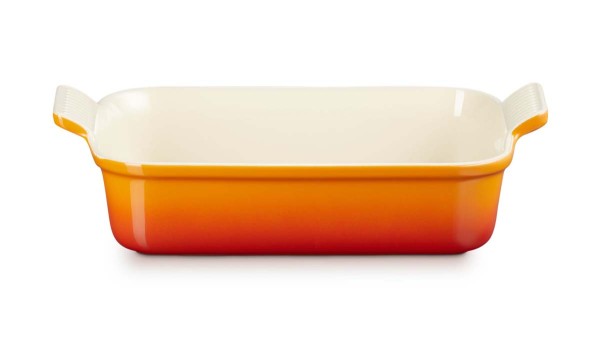 Le Creuset Steinzeug 71102260900001 Auflaufform rechteckig Tradition 26cm 2,4L - Ofenrot