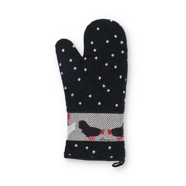 Bunzlau Castle 6153 Ofenhandschuh Chickens Schwarz