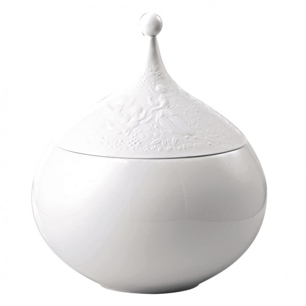 Rosenthal Studio Line Zauberflöte weiß Schüssel mit Deckel (= Keksdose groß) 1,80 Ltr.
