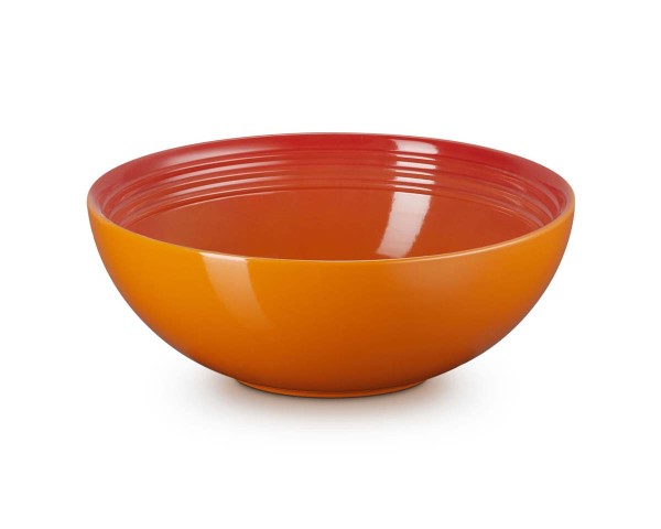Le Creuset Steinzeug 70120240900001 Salatschüssel 24cm 2,2L - Ofenrot