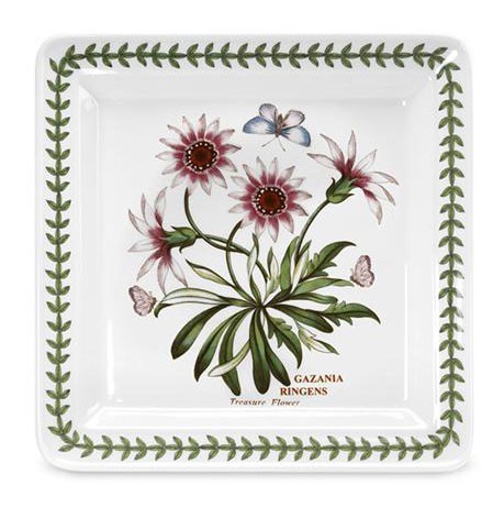 Portmeirion Botanic Garden: Gazanie Frühstücksteller quadratisch BG76003-X (treasure flower) Restbes