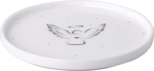 Ihr Pure Angel Black BOT1117107 Bone China Teller 14cm