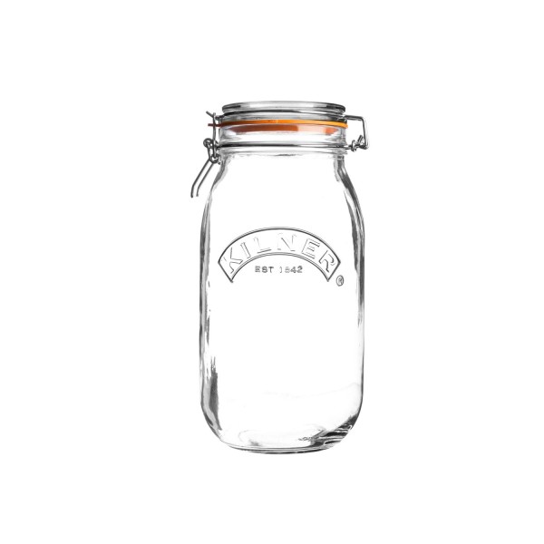 Kilner Einkochglas 0025.492 Rundes Bügelverschluss Glas, 1,5l