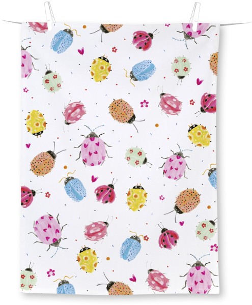 IHR Joyful Ladybugs T1098400 Geschirrtuch 70 x 50 cm