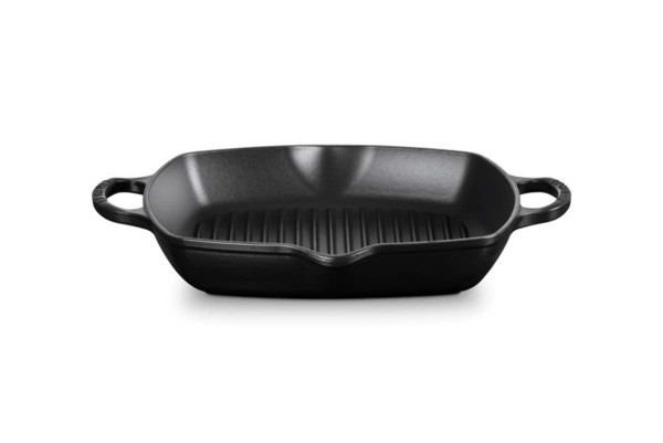 Le Creuset Gusseisen - Signature 20200300000422 Grillpfanne quadratisch hoch 30cm - Schwarz Matt
