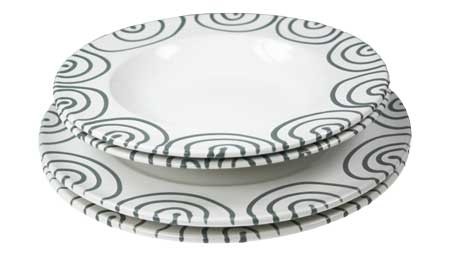 Gmundner Keramik Graugeflammt Dinner for two, Gourmet (STMG04SET)