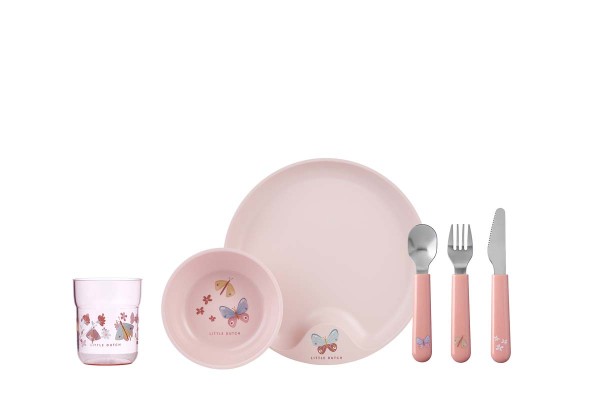 Mepal Mio 108041065243 Kindergeschirr Set 6-tlg. - Flowers &amp; Butterflies