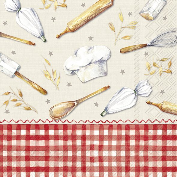 Papierservietten SÖREN In Rot – 20 Stück, 33x33 Cm, Dreilagig, Nachhaltig Hergestellt