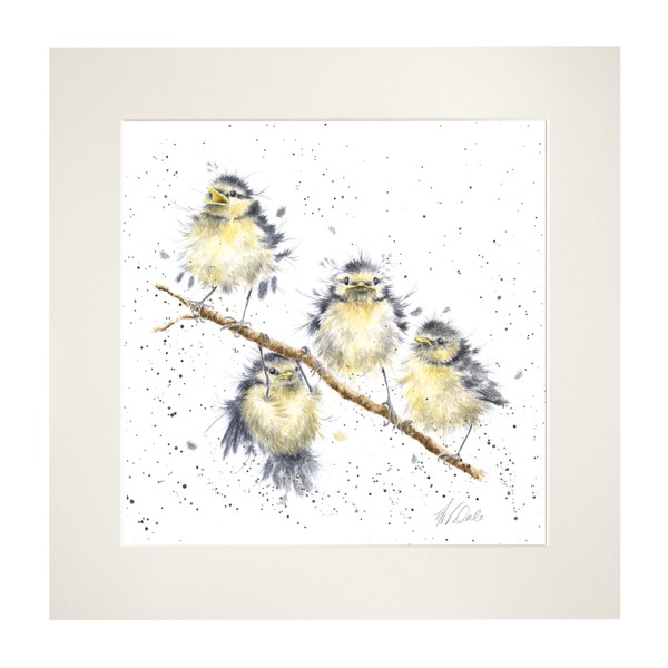 Wrendale Mounted Prints MP073 "Hanging Out With Friends" - Vögelchen