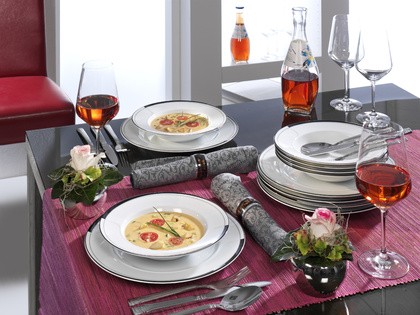 Friesland La Belle, Black &amp; White Tafel-Set 12-tlg.