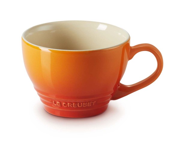 Le Creuset Steinzeug 70304400900002 Cappuccino Tasse groß 0,4L - Ofenrot
