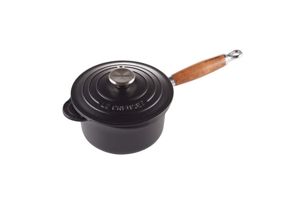 Le Creuset Kochgeschirr 21139180000460 Profitopf mit Holzgriff 18cm - Schwarz
