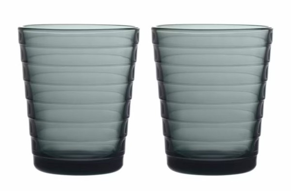 Iittala Aino Aalto 1057028 Glas 22cl - dark grey 2stk (Auslauf zum 31.7.25)